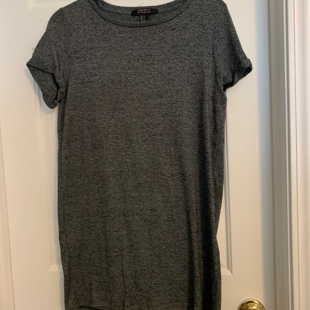 Dark heather grey T-shirt dress